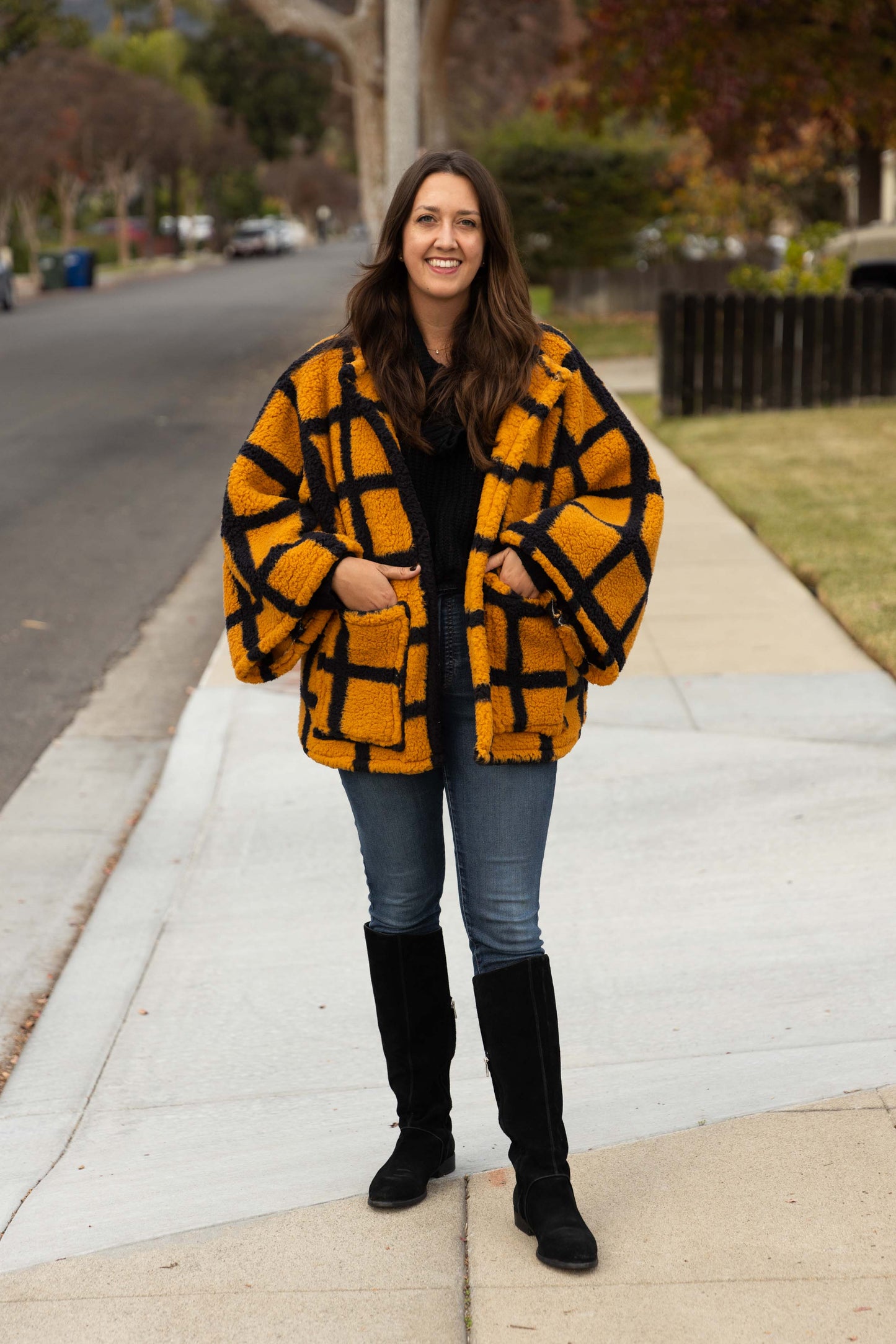 Orange-Black Minky Jacket