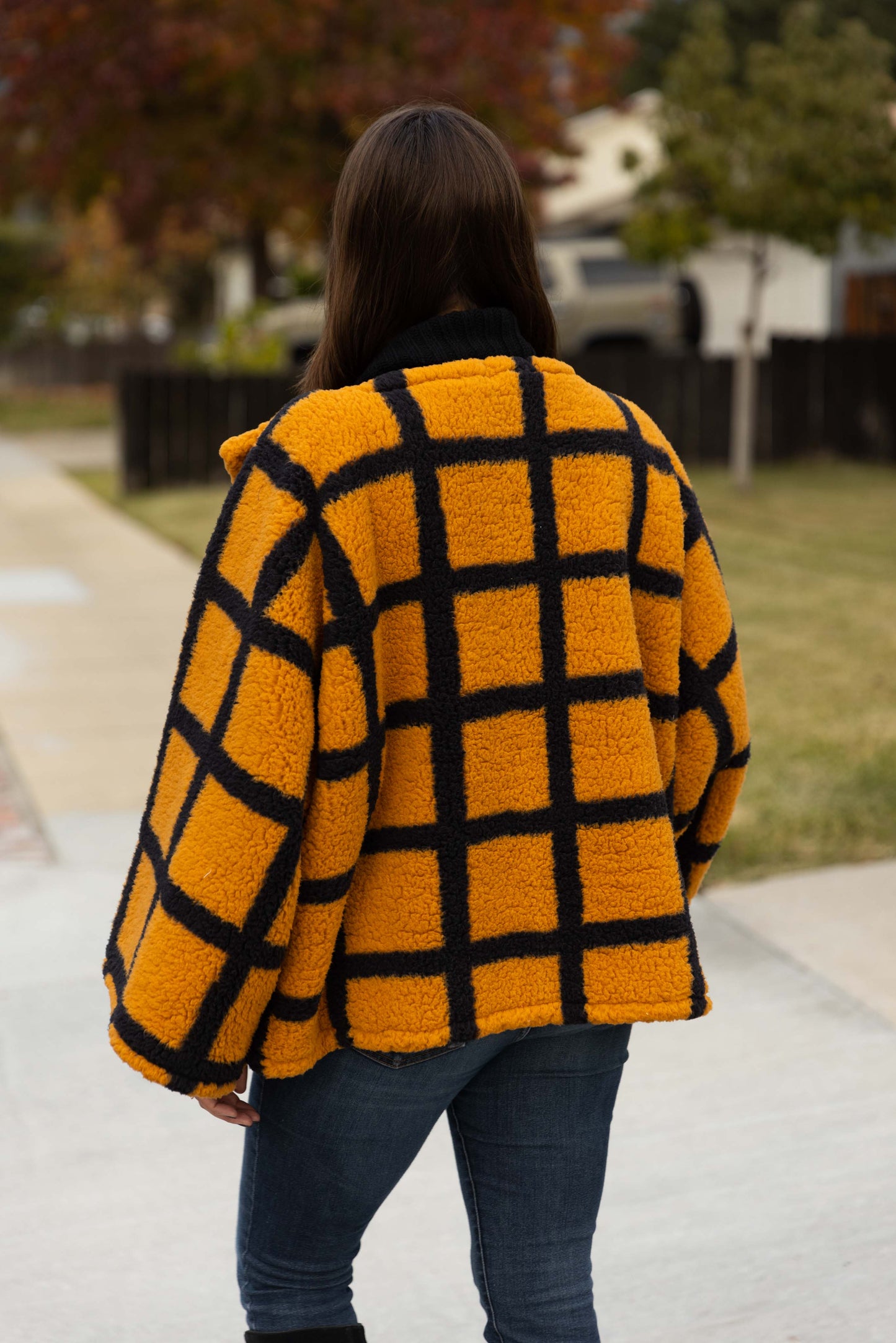 Orange-Black Minky Jacket